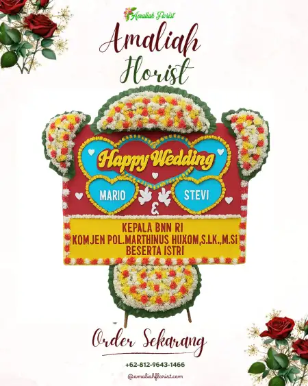 Papan Bunga Pernikahan Salira